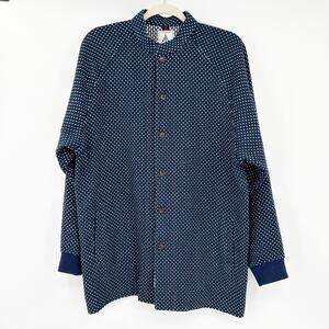 Faze Apparel Mens Polka Dot Wool Blend Button Up Shirt Jacket Shacket Size‎ L